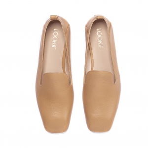 Slip-ons Heidi beige leather фото-2