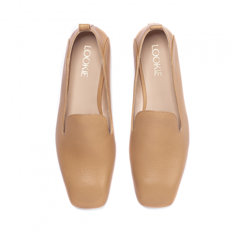 Slip-ons Heidi beige leather photo - 2