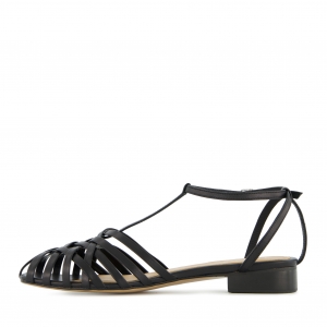 Gwen black leather sandals photo - 3