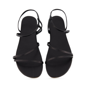 Esma black leather sandals