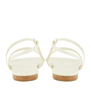 Esma white leather sandals фото-2