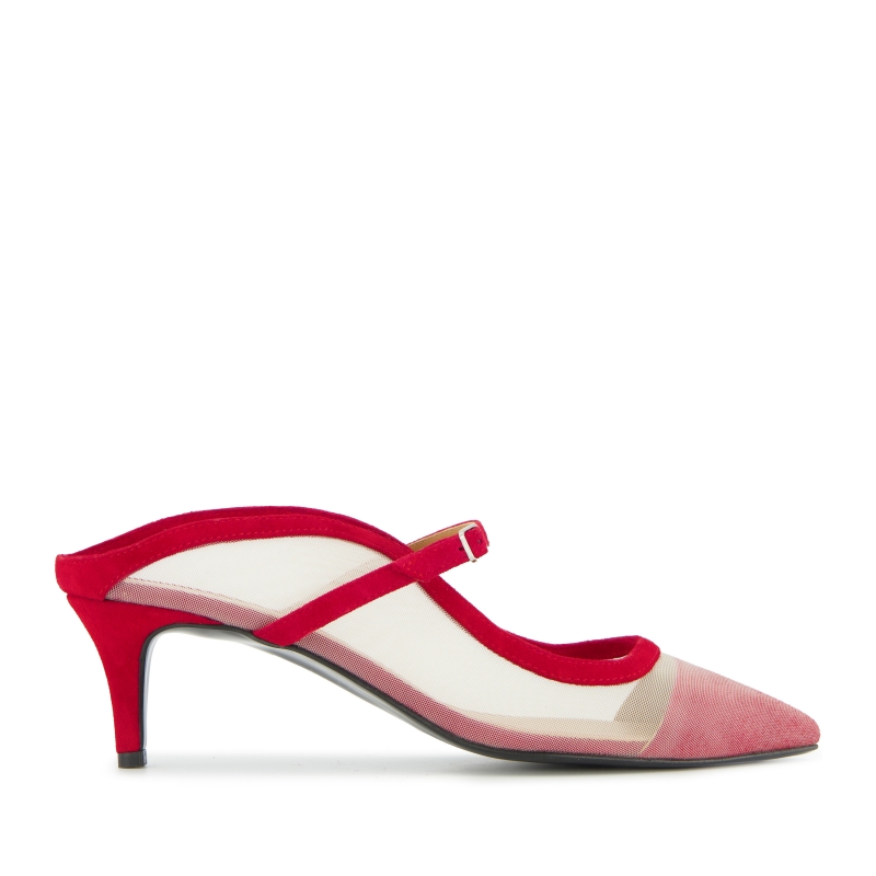 Mules Noa red suede photo - 1
