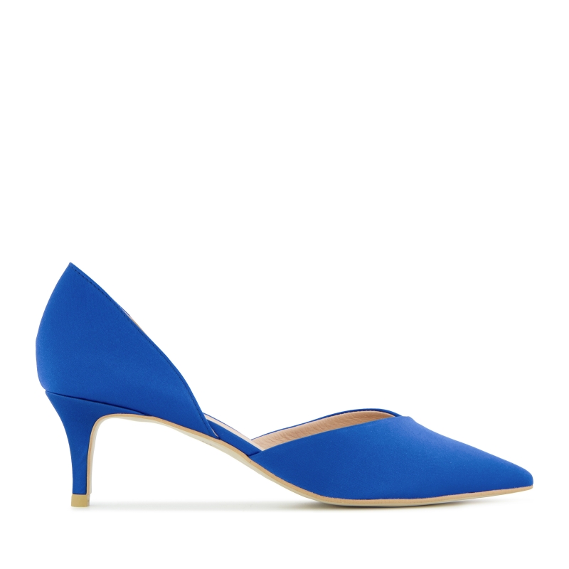 Manu pumps satin blue photo - 1