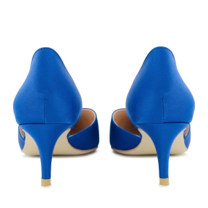 Manu pumps satin blue photo - 3