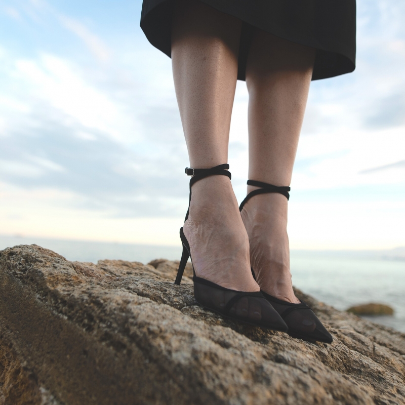 Sandals Rachel 9 black suede photo - 5