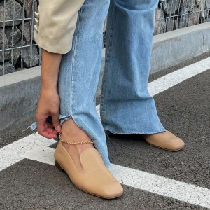 Slip-ons Heidi beige leather photo - 6