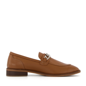 Loafers Puff leather caramel photo - 1