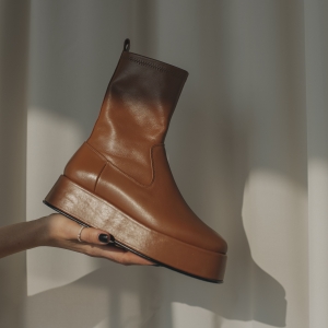 Boots Liana leather caramel