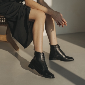 Ботинки Ruth кожаные черные photo - 3