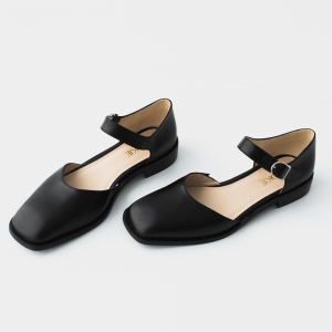 Ginny black leather loafers фото-2