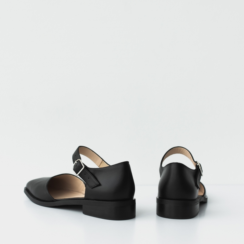 Ginny black leather loafers photo - 9