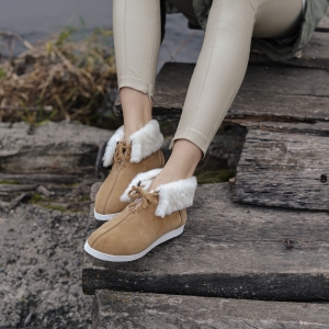 Sample Fur shoes Elf beige... photo - 5