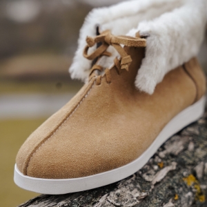 Sample Fur shoes Elf beige... photo - 7