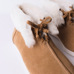 Sample Fur shoes Elf beige... photo - 1