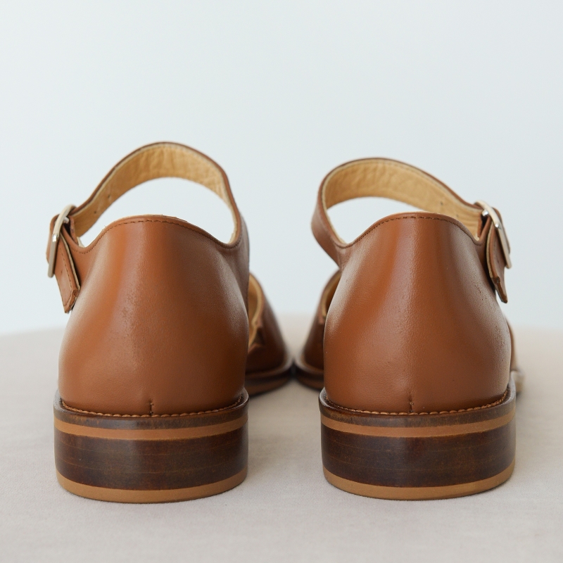 Ginny Caramel leather loafers photo - 5