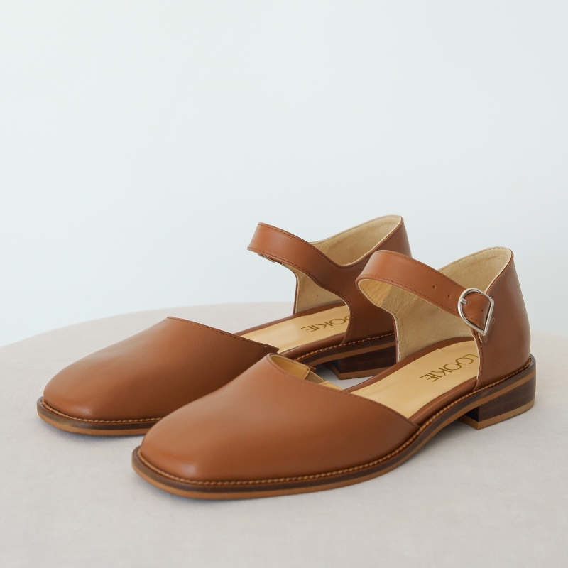Ginny Caramel leather loafers photo - 4