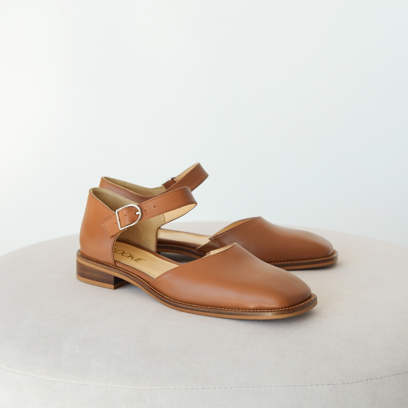Ginny Caramel leather loafers photo - 3