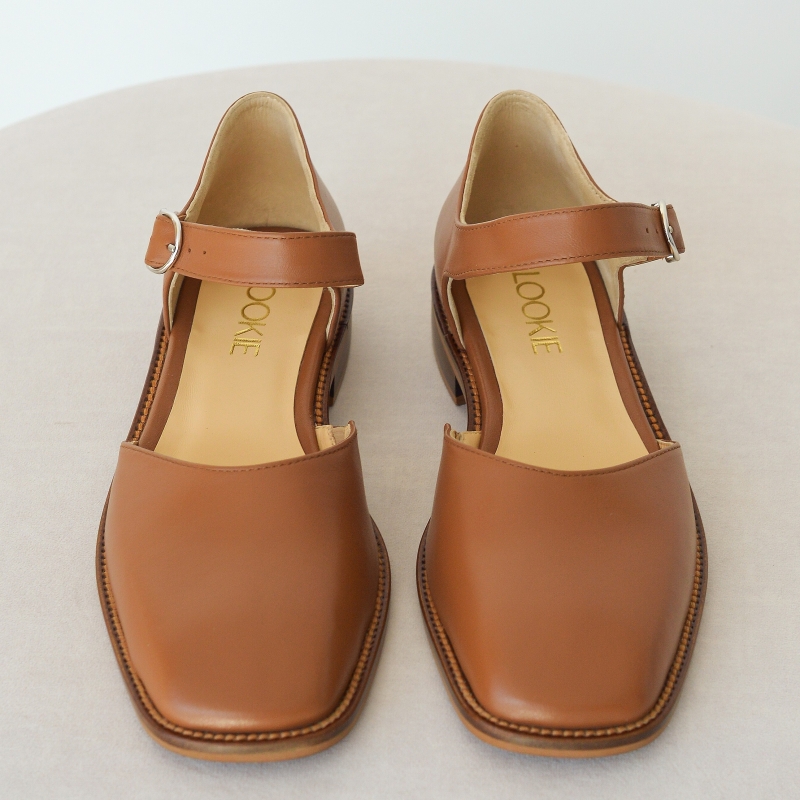 Ginny Caramel leather loafers photo - 2