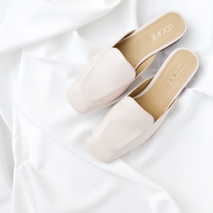 Sale Bible milky leather mules фото-2