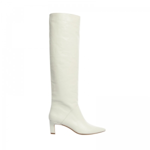 High boots Tracy milky leather