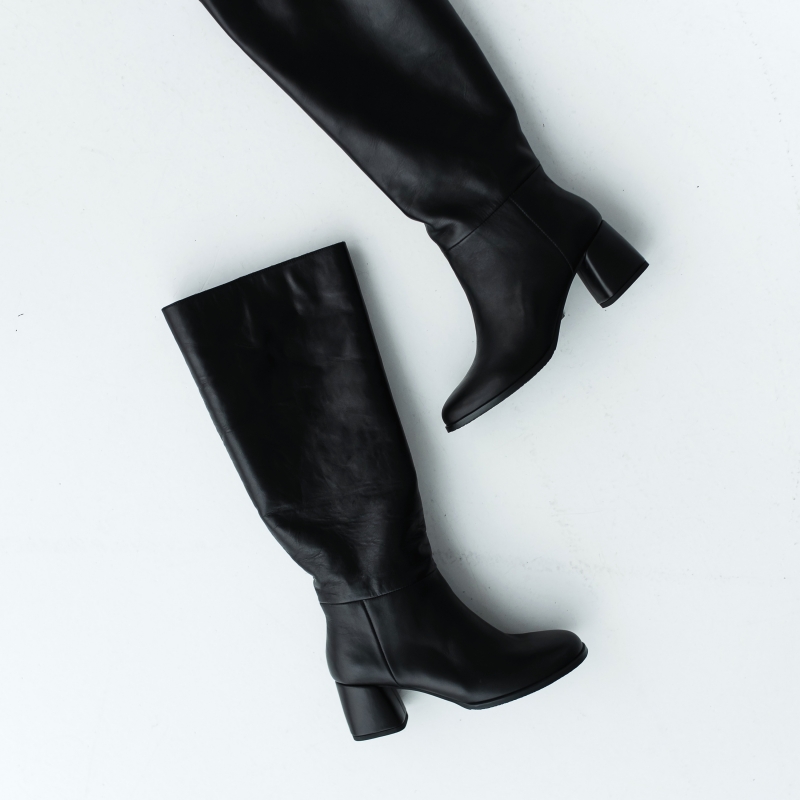 Boots Nora leather black... photo - 2