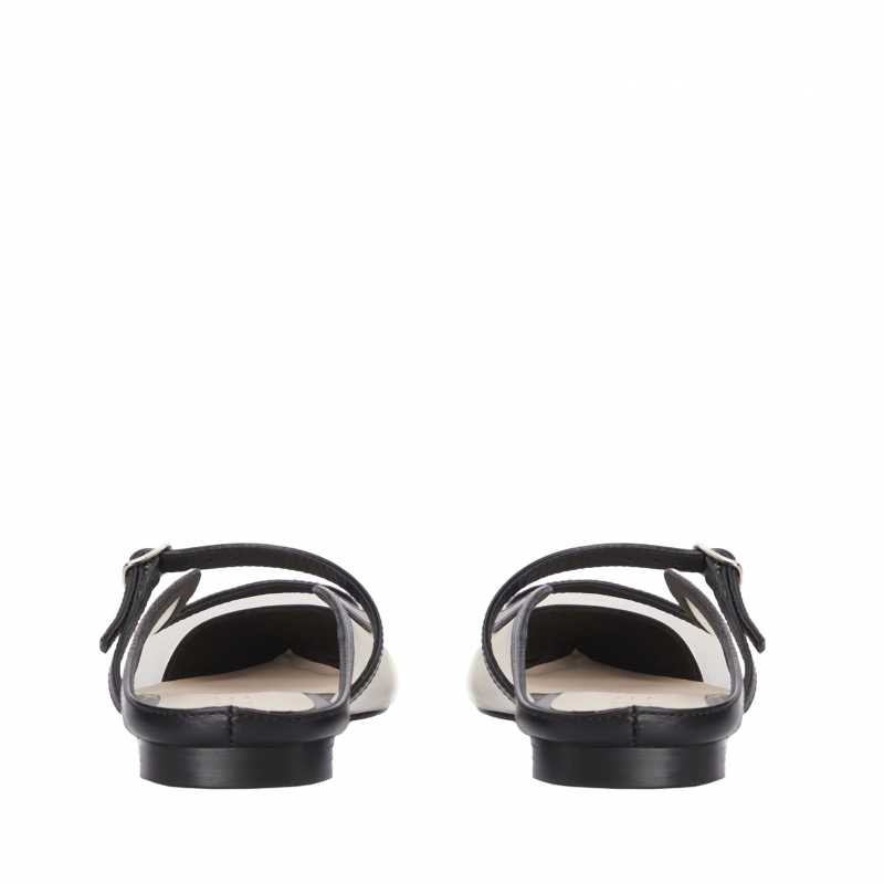 Flat mules Noa black leather photo - 3