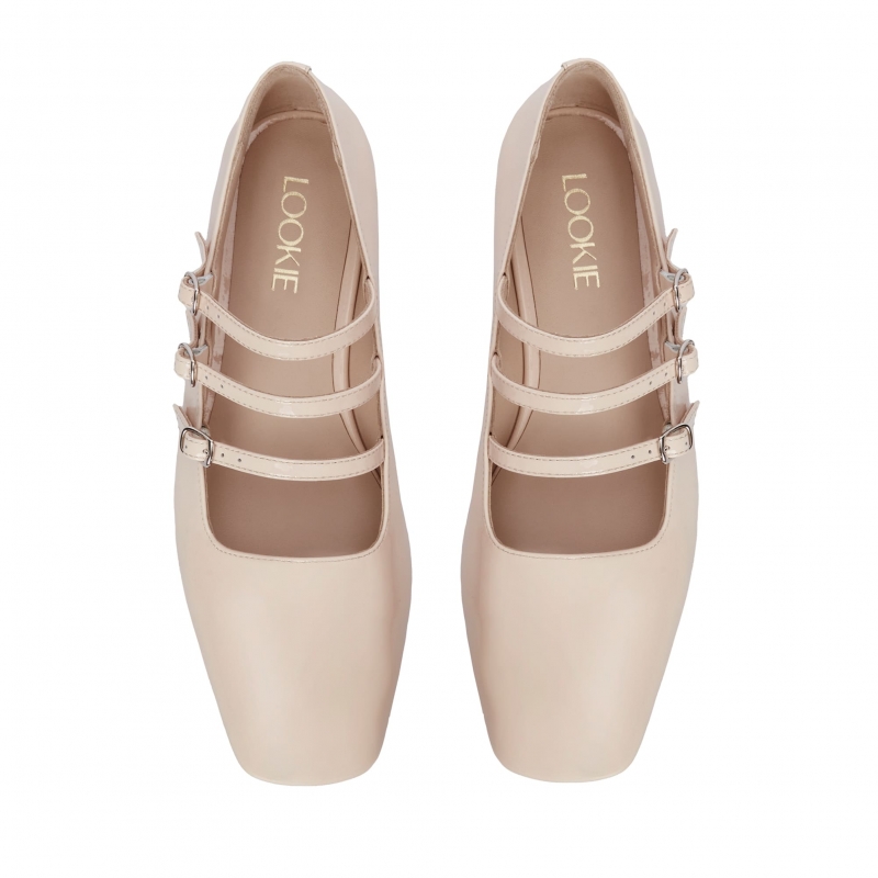 Barbara beige patent... photo - 1