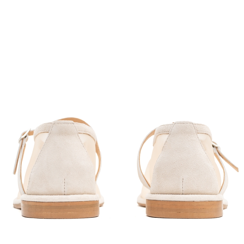 Ballet shoes Nino beige mesh photo - 4