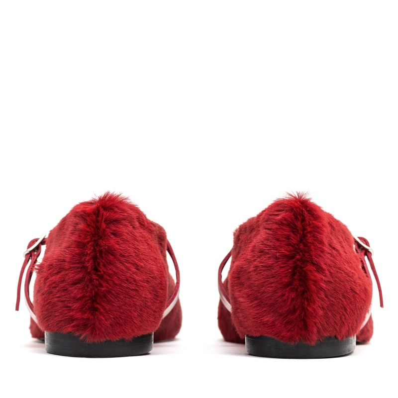 Ballet shoes Nino red fur photo - 4