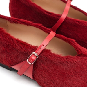 Ballet shoes Nino red fur photo - 5