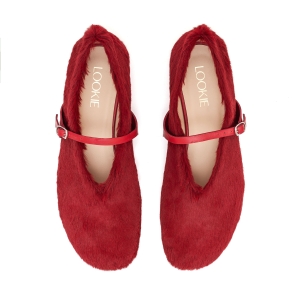 Ballet shoes Nino red fur фото-2