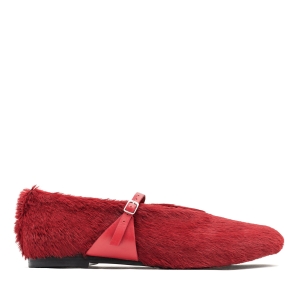 Ballet shoes Nino red fur