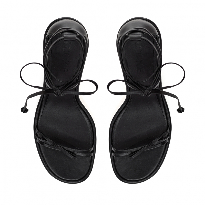 Ellin sandals black leather photo - 7