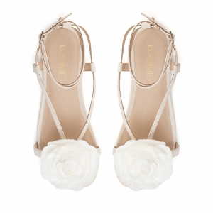 Ofelia milky leather sandals