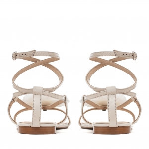 Ofelia milky leather sandals photo - 5