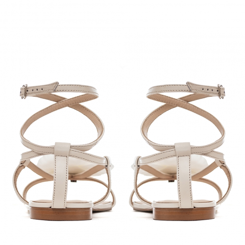 Ofelia milky leather sandals photo - 5