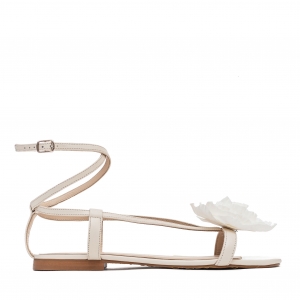 Ofelia milky leather sandals photo - 3