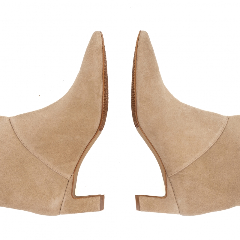 High boots Tracy beige suede photo - 4