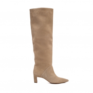 High boots Tracy beige suede photo - 1