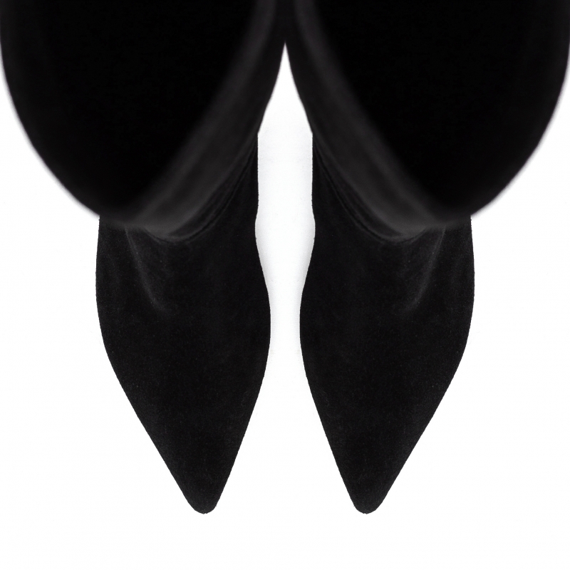 High boots Tracy black suede photo - 8