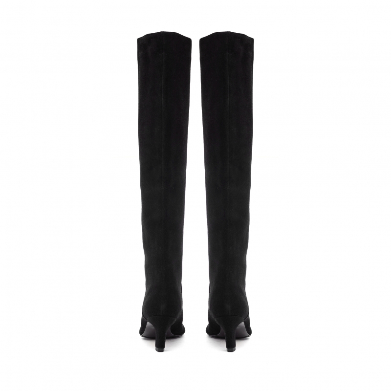 High boots Tracy black suede photo - 9