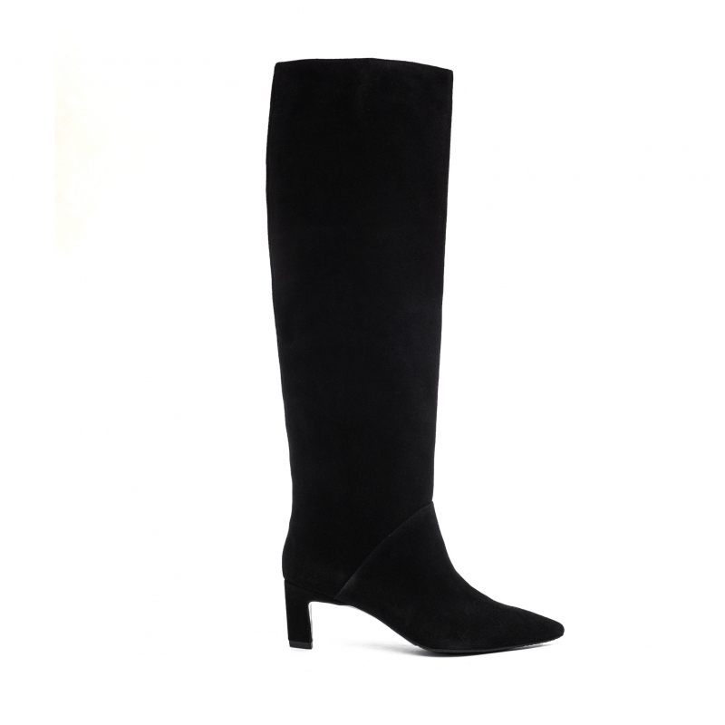 High boots Tracy black suede photo - 1