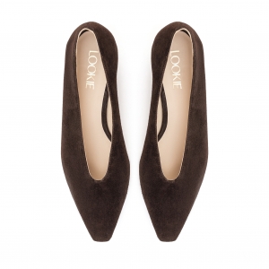 Erica brown suede pumps photo - 7