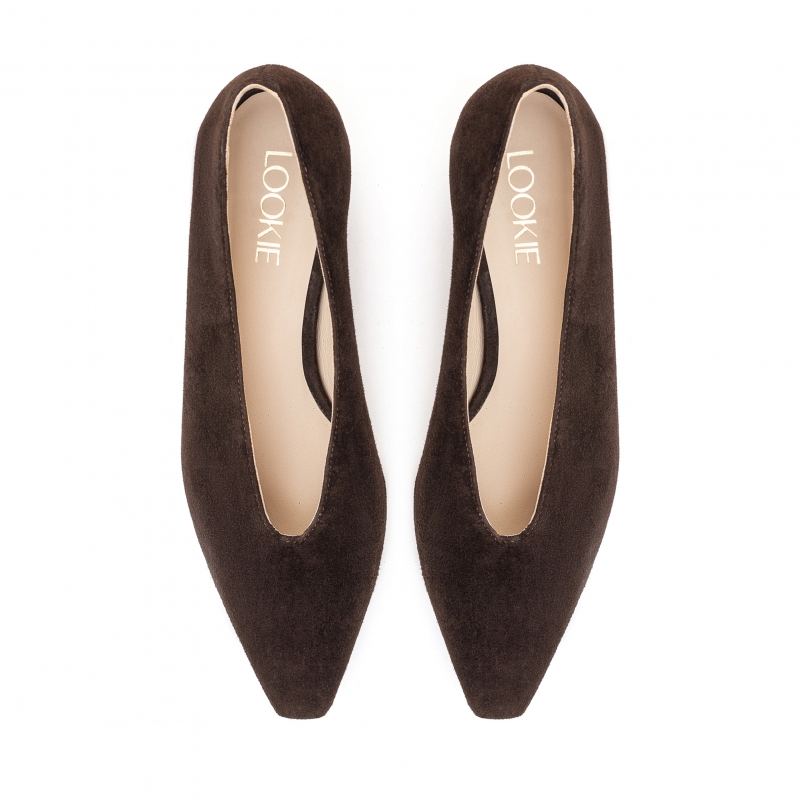 Erica brown suede pumps photo - 7