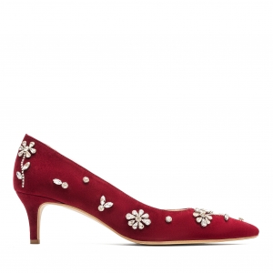 Adele pumps in red suede...