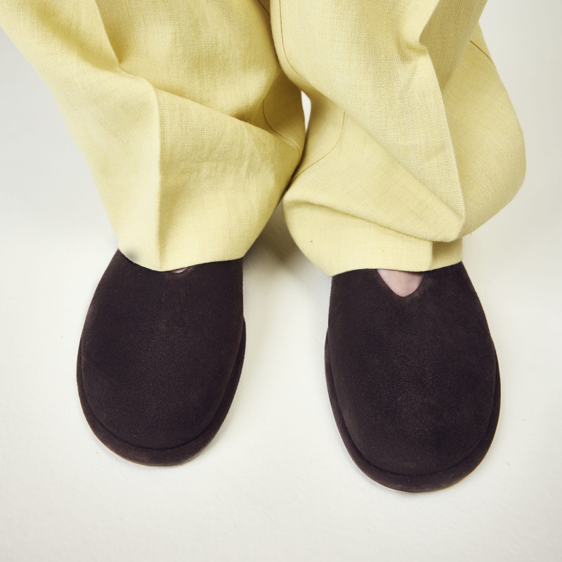 Ballet shoes Nino brown suede photo - 5