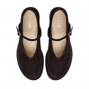 Ballet shoes Nino brown suede photo - 4