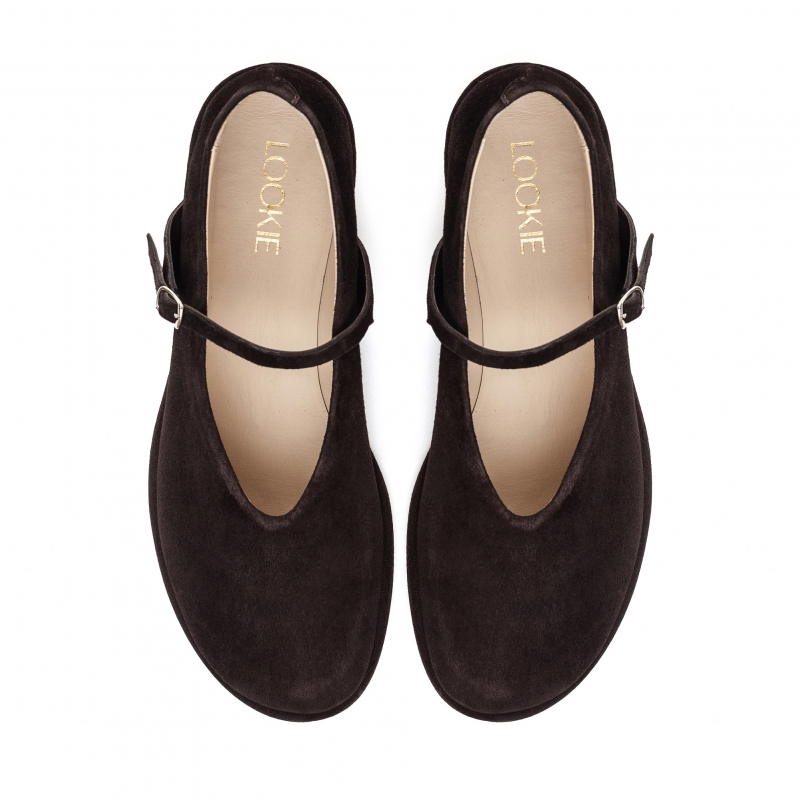 Ballet shoes Nino brown suede photo - 4