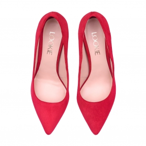 Sale Pumps 85 red suede photo - 5