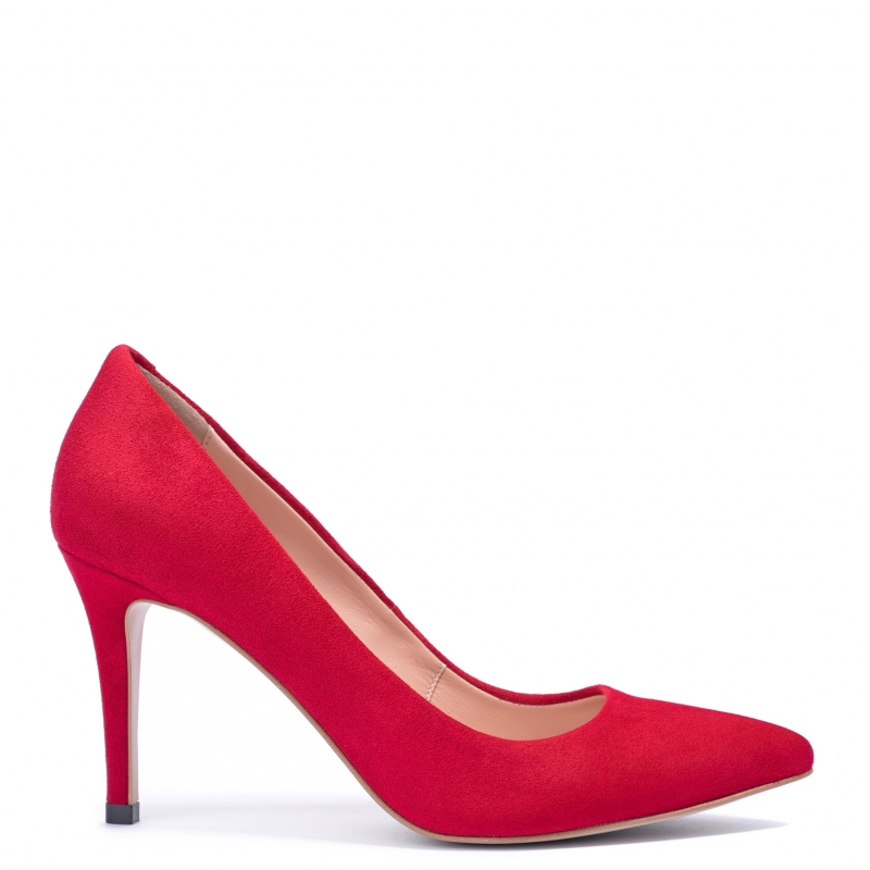 Sale Pumps 85 red suede photo - 1